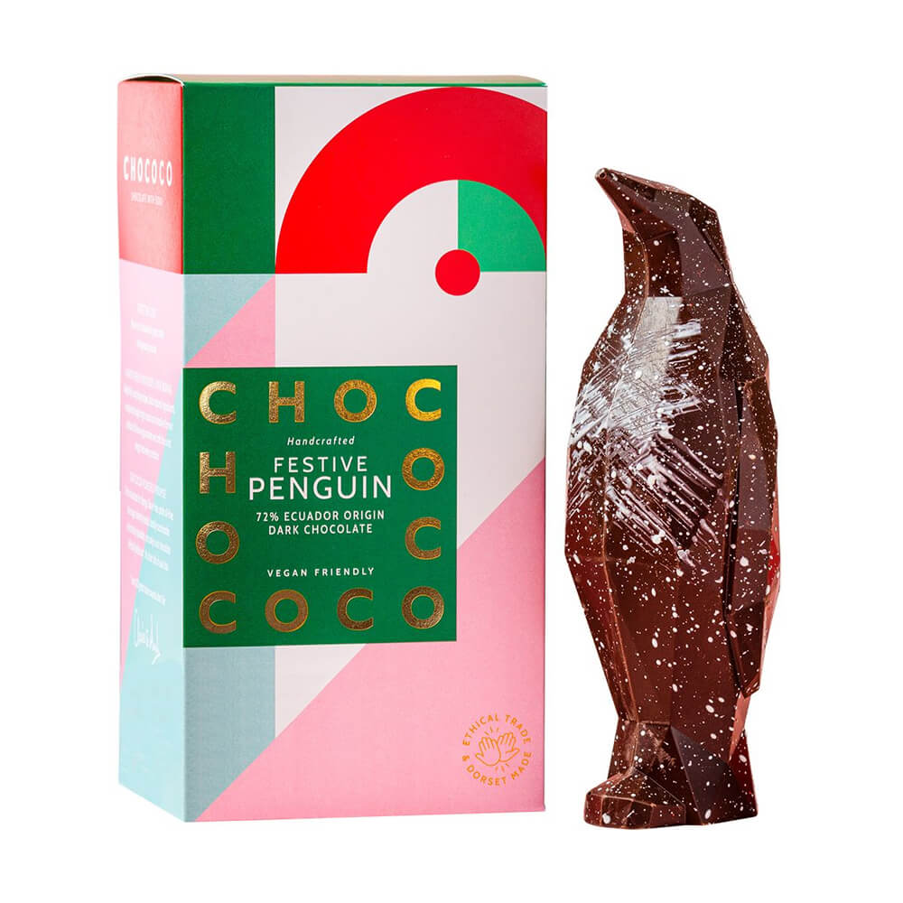 Chococo 72% Ecuador Dark Chocolate Hollow Penguin 120g